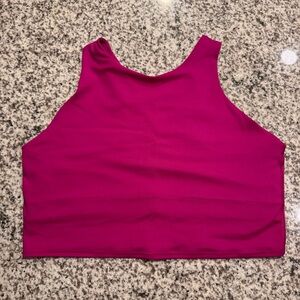 Athleta Fuchsia Pink Racerback Crop Size XL